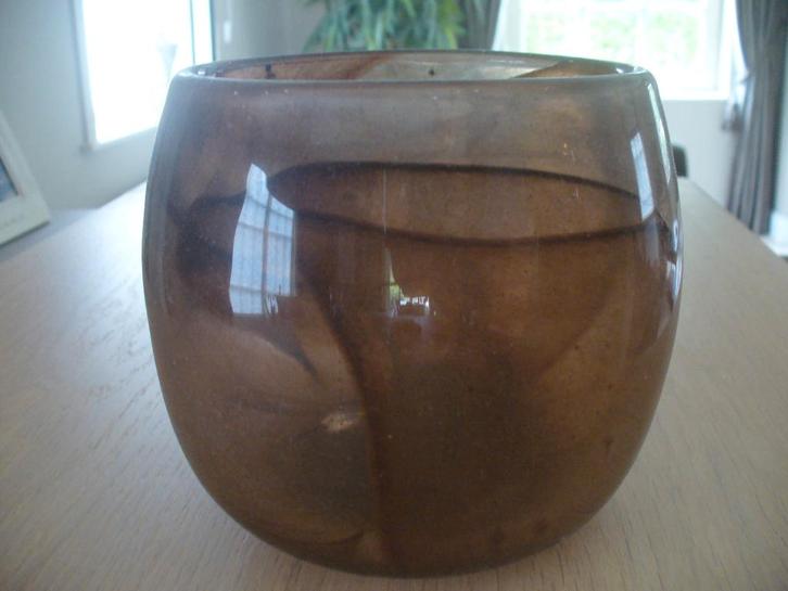 Gekleurd glazen  kaarsenhouder, Tuin en Terras, Bloempotten, Ophalen