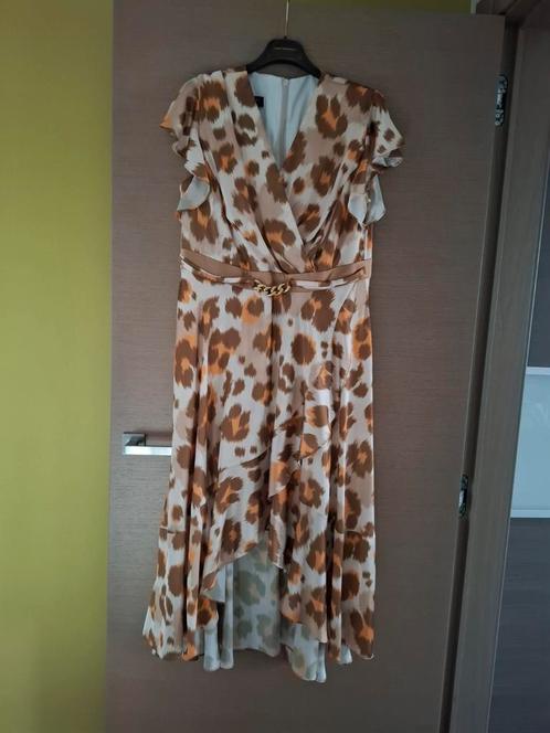 Jurk linea raffaelli maat 44, Kleding | Dames, Gelegenheidskleding, Zo goed als nieuw, Maat 42/44 (L), Oranje, Ophalen