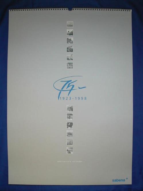 Sabena Calendar 1998 - 75th Anniversary 1923-1998, Verzamelen, Sabenasouvenirs, Nieuw, Ophalen of Verzenden