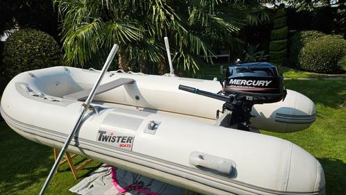 Rubberboot Twister met Mercury 5pk buitenboordmotor, Watersport en Boten, Rubberboten, Zo goed als nieuw, Ophalen
