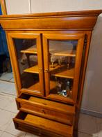 Vitrinekast Kerselaar en tafel 4stoelen, Ophalen, Zo goed als nieuw