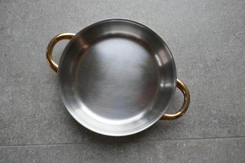 Braadpan Demeyere 19 cm 2 grepen, Huis en Inrichting, Keuken | Potten en Pannen, Gebruikt, Koekenpan of Braadpan, Inox, Keramische plaat