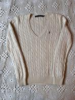 Ralph Lauren kabeltrui cotton - trui, unisex - wit crème (M), Kleding | Dames, Truien en Vesten, Ophalen of Verzenden, Zo goed als nieuw