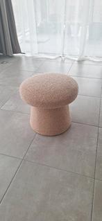 Zalmroze / beige paddenstoel poef, Rond, Comme neuf, Enlèvement, Moins de 50 cm
