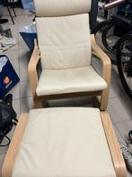 Schommelstoel en voetenbank, Huis en Inrichting, Ophalen, Zo goed als nieuw, Wit, Eén