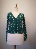 Korte groene cardigan met witte noppen, Zo goed als nieuw, Groen, Esprit, Ophalen