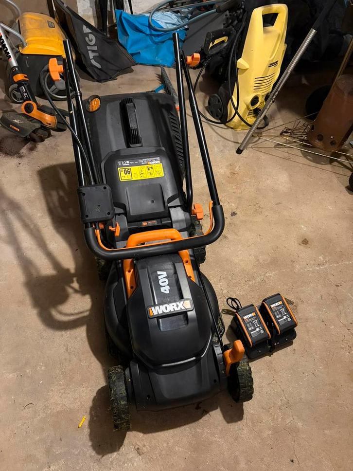 Worx wg779e elektrische grasmaaier, Tuin en Terras, Grasmaaiers, Zo goed als nieuw, Elektrische grasmaaier, Ophalen