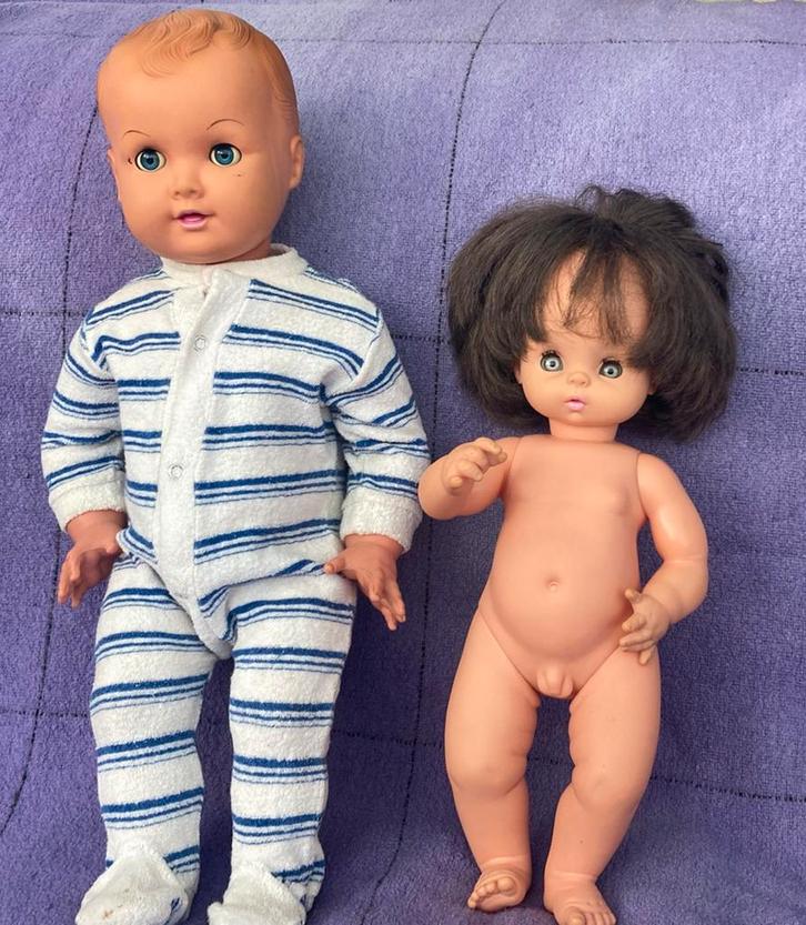 2 vintage Ratti poppen, Verzamelen, Poppen, Zo goed als nieuw, Ophalen