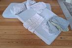 2 matelas pour berceau + linge de lit divers, Enlèvement, Utilisé, Bleu, Autres types