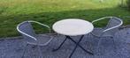Bistro tuintafel + 2 stoelen (gebruikt), Ophalen, Gebruikt, Eettafel, Loungeset