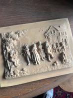 Bas-reliëf in kalksteen - gesigneerd C.F Becker - 1899, Antiquités & Art, Antiquités | Assiettes décoratives & Carrelages, Enlèvement ou Envoi