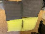 4 grote kussens 50/50, Huis en Inrichting, Woonaccessoires | Kussens, Ophalen, Zo goed als nieuw, Grijs