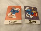 2 smurfen stickers 1970-1980 Suzy wafels, Ophalen of Verzenden