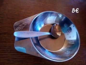 couverts pour bébé vintage, gant de toilette super parrain beschikbaar voor biedingen