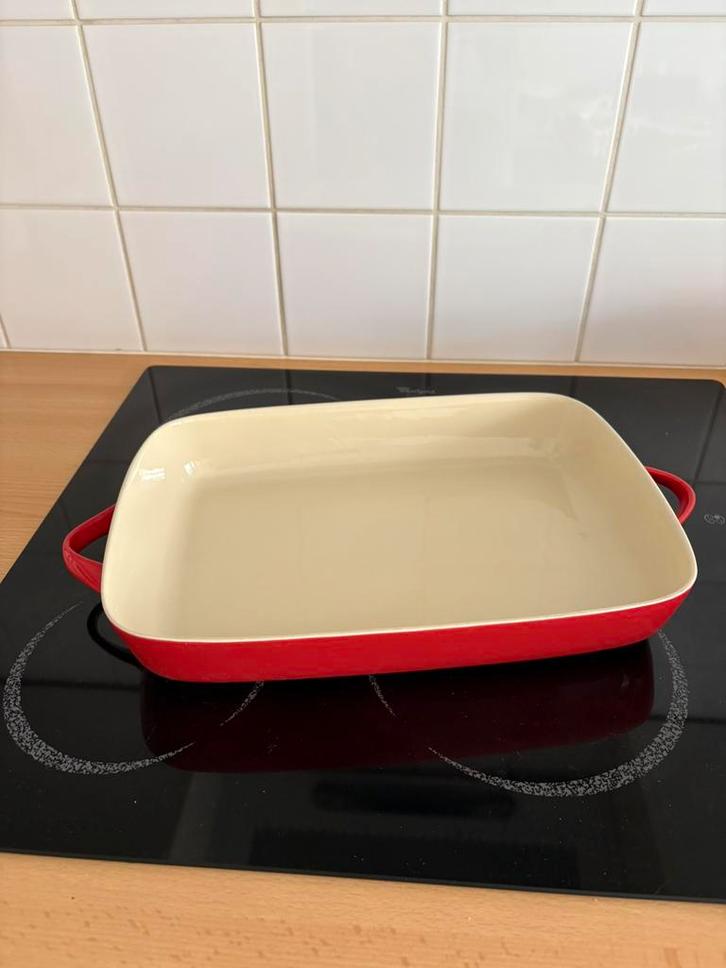 Gratineschotel met zout en peper, Huis en Inrichting, Keuken | Tupperware, Zo goed als nieuw, Crème, Ophalen