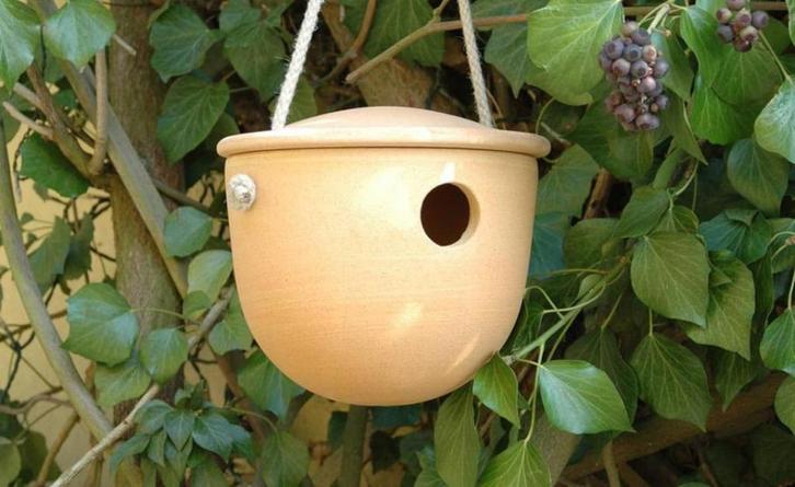 Nestbol: Denk Keramik - NIEUW, Tuin en Terras, Vogelhuisjes en Vogelbaden, Nieuw, Ophalen of Verzenden