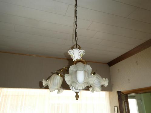 franse porceleine kroonluster 3 lampen.prijsdaling., Antiek en Kunst, Antiek | Verlichting, Ophalen
