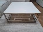 Table basse blanche de luxe 100 x 100 cm, Maison & Meubles, Tables | Tables de salon, Enlèvement, Utilisé, Carré, Verre