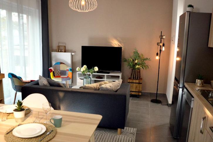 Comfortabel appartement flexibele verhuur Charleroi WiFi+tv, Immo, Expat Rentals, Appartement, B