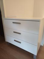 Commode/ladekast 3 lades wit - verzorgingstafel, Huis en Inrichting, Ophalen, 100 tot 150 cm, Zo goed als nieuw, 3 of 4 laden