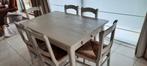 Keukentafel eik met 6 stoelen, Huis en Inrichting, Tafels | Eettafels, Ophalen, Gebruikt, 100 tot 150 cm, Klassiek