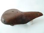 antieke fiets zadel leder oldtimer rijwiel vintage, Ophalen of Verzenden