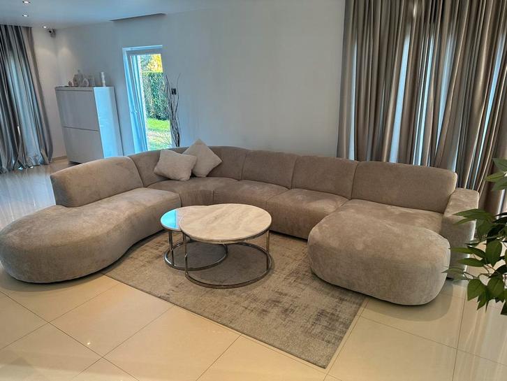 Ensemble de 2 tables basses gigognes marbre et métal, Huis en Inrichting, Zetels | Complete zithoeken, Zo goed als nieuw, Metaal