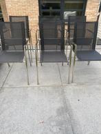 6 moderne tuinstoelen, Tuin en Terras, Ophalen, Gebruikt, Textileen, Stapelbaar