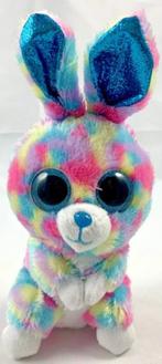 Ty Beanie Boos Hops haas konijn glitterogen knuffel 15 cm, Kinderen en Baby's, Speelgoed | Knuffels en Pluche, Verzenden, Zo goed als nieuw