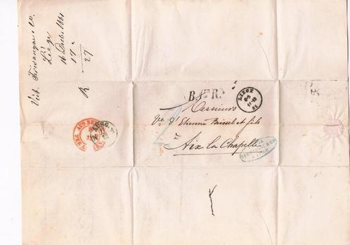 Voorloper uit Liege naar Aachen 6-9-1861, Postzegels en Munten, Postzegels | Europa | België, Gestempeld, Overig, Overig, Zonder envelop