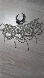 Parure collier et bracelet argenté, Handtassen en Accessoires, Kettingen, Verstelbaar, Ophalen of Verzenden, Zo goed als nieuw