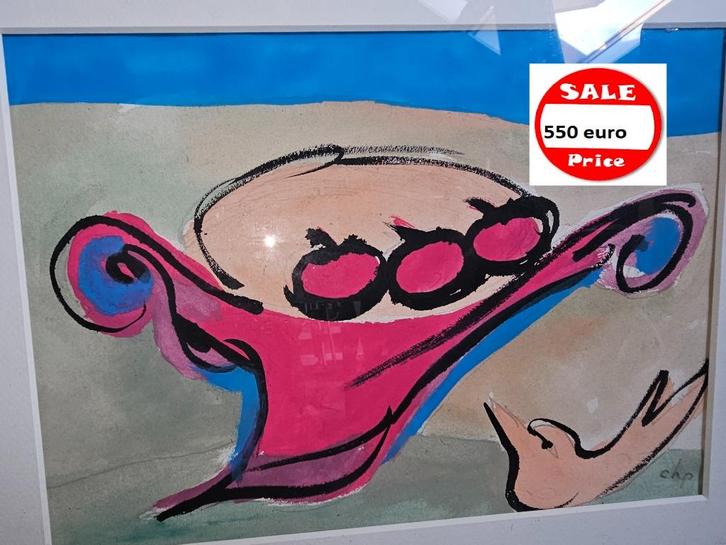 Cobra Groep Carl-Henning Pedersen  Gesigneerd, Antiek en Kunst, Kunst | Schilderijen | Klassiek, Ophalen