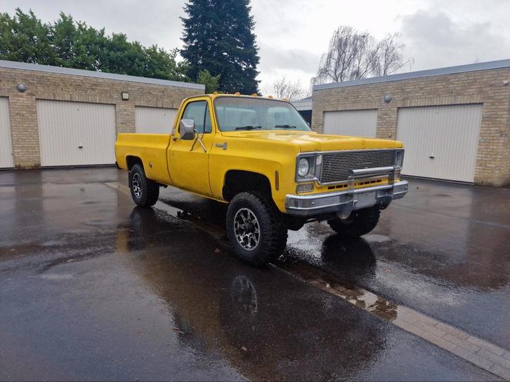 Chevrolet K20 - 1977 - 400 small block, Auto's, Chevrolet, Particulier, Pick-up, 4x4, Lichtmetalen velgen, Mistlampen, Radio, Trekhaak