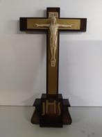 Vintage kruisbeeld Jezus Christus aan het kruis - INRI, Ophalen of Verzenden