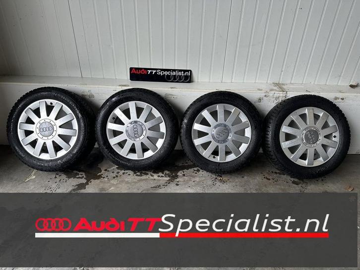 Winter banden set op 16" velgen Audi TT MK2, Auto-onderdelen, Banden en Velgen, Banden en Velgen, Winterbanden, 16 inch, 205 mm