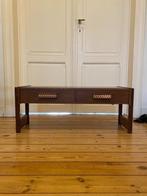 Console palissandre et cuivre, Maison & Meubles, Armoires | Dressoirs, Comme neuf, 100 à 150 cm, 25 à 50 cm, Scandinave