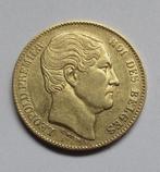 belgie 20 francs 1865, Postzegels en Munten, Munten | België, Verzenden, Goud, Goud