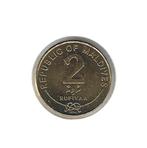 Maldives, 2 Rufiyaa AH1428(2007), magnetisch., Postzegels en Munten, Ophalen of Verzenden, Zuid-Azië, Losse munt