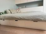 Ikea Nordli bed met 6 lades, Ophalen, Gebruikt, Wit, Tweepersoons