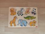 houten noppenpuzzel Goki dieren, Kinderen en Baby's, Speelgoed | Kinderpuzzels, Van hout, Minder dan 10 stukjes, 6 maanden tot 2 jaar