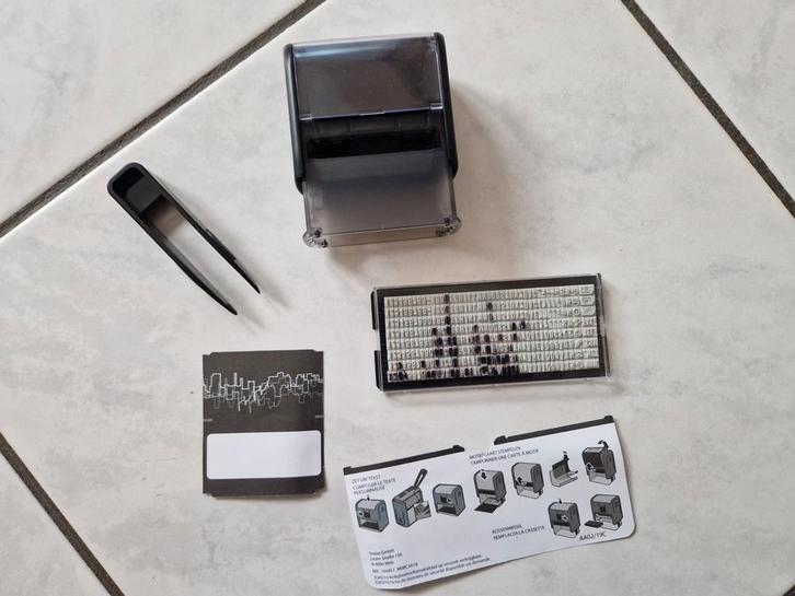 Adresstempel, Hobby en Vrije tijd, Stempelen, Gebruikt, Ophalen of Verzenden