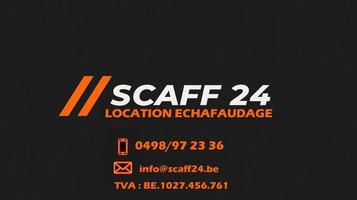 LOCATION ECHAFAUDAGE, Doe-het-zelf en Bouw, Steigers, Nieuw, Gevelsteiger, 5 meter of hoger, Ophalen of Verzenden
