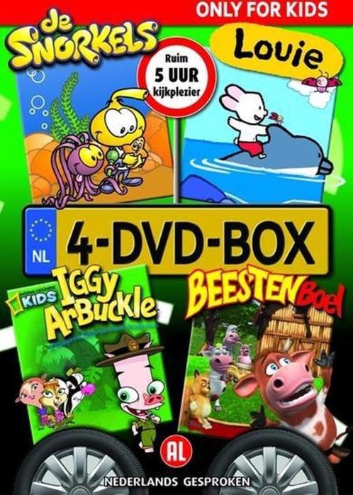 4 dvd box -de snorkels - Louie - Iggy Arbuckle - Beestenboel, CD & DVD, DVD | Films d'animation & Dessins animés, Enlèvement ou Envoi