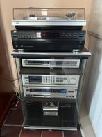 JVC audiosysteem met glazen kast, Audio, Tv en Foto, Stereoketens, Ophalen, Gebruikt, JVC