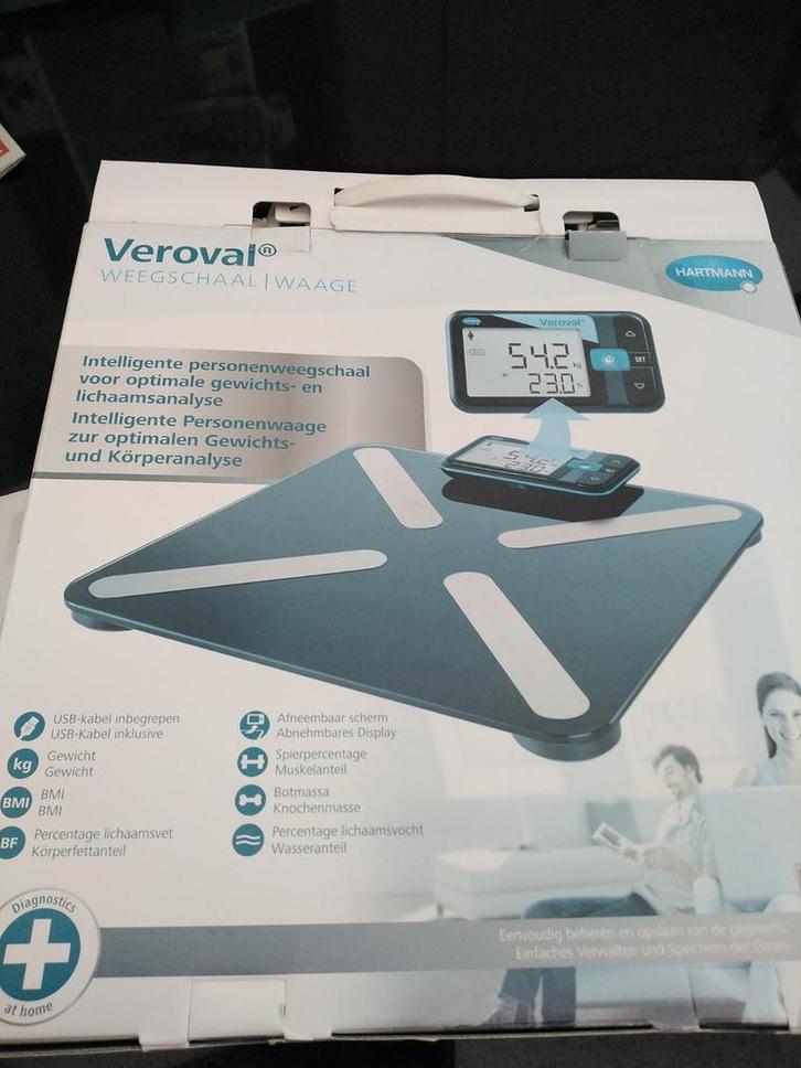 Veroval slimme personenweegschaal van professionele kwalitei, Elektronische apparatuur, Weegschalen, Zo goed als nieuw, Personenweegschaal