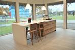Keukeneiland in massieve notelaar met Silestone werkblad, Huis en Inrichting, Keuken | Keukenelementen, Ophalen, 75 cm of meer