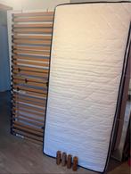 Sommier sur pieds en bois + matelas 90x200cm, Enlèvement, Comme neuf, Sommier