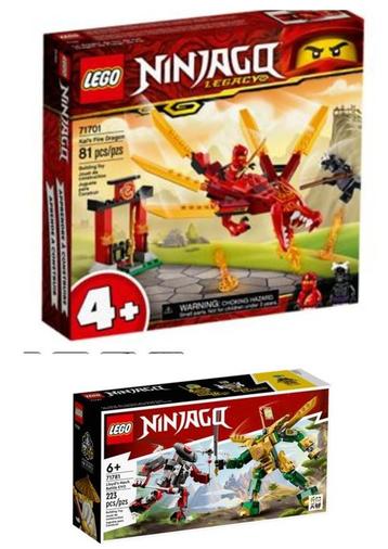 LEGO NINGAGO vuurdraak 71701 en Lloyd’s Mech Battle EVO beschikbaar voor biedingen