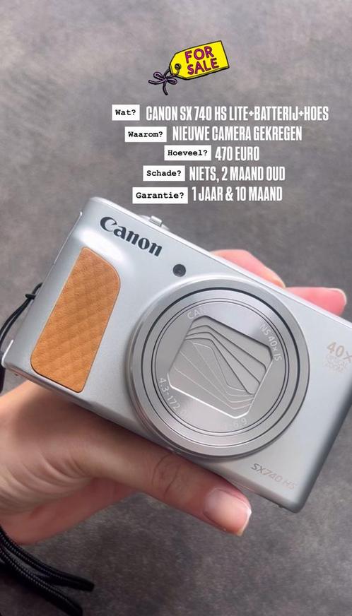 CANON SX740 LITE ZILVER, Audio, Tv en Foto, Fotocamera's Digitaal, Zo goed als nieuw, Canon, Ophalen
