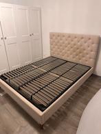 Maison du monde bed, Ophalen, Gebruikt, Beige, Tweepersoons